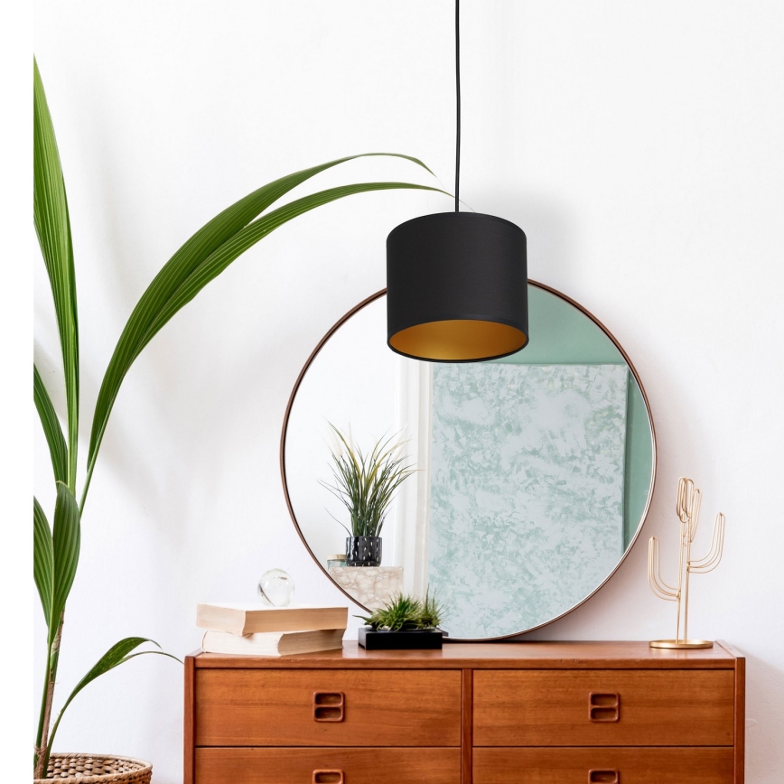 Hängeleuchte ARDEN 1xE27/60W/230V Durchmesser 18 cm schwarz/gold