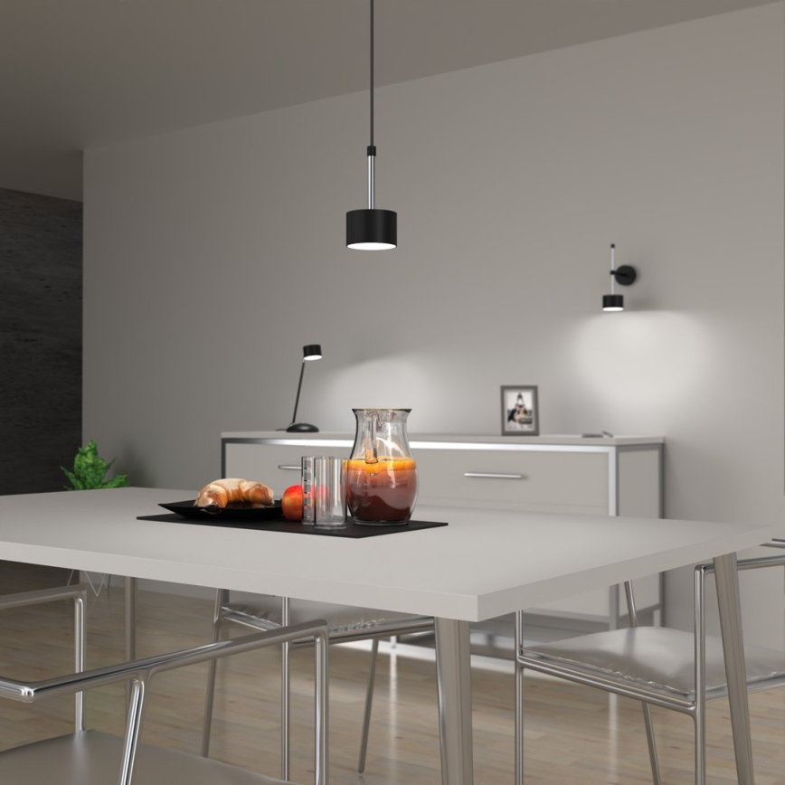 Hängeleuchte ARENA 1xGX53/11W/230V schwarz/glänzendes Chrom