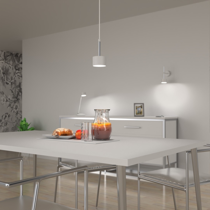 Hängeleuchte ARENA 1xGX53/11W/230V weiß/glänzendes Chrom