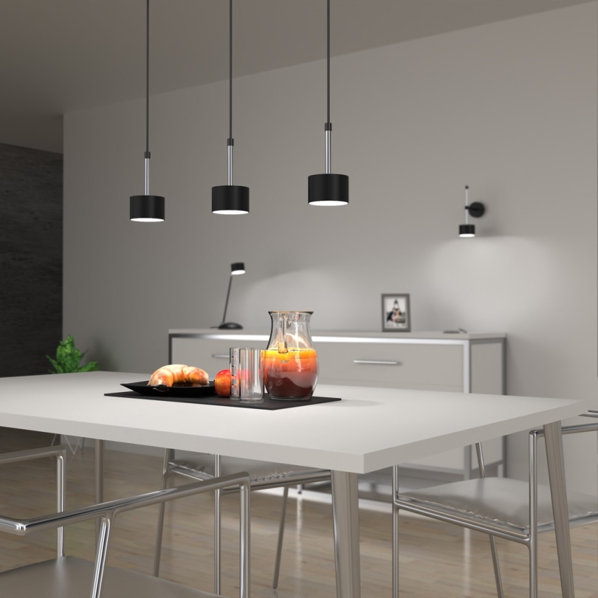 Hängeleuchte ARENA 3xGX53/11W/230V schwarz/glänzendes Chrom