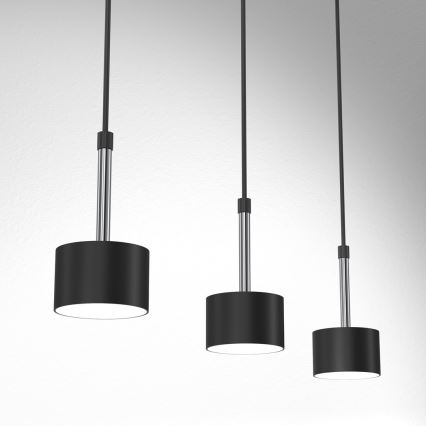 Hängeleuchte ARENA 3xGX53/11W/230V schwarz/glänzendes Chrom