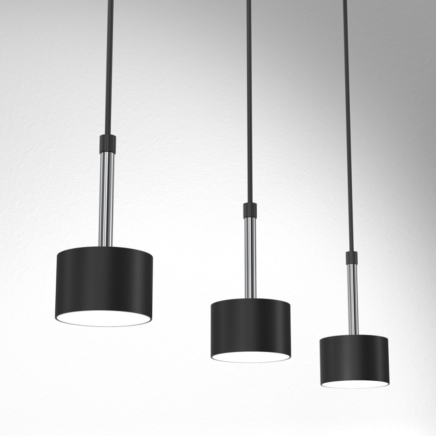 Hängeleuchte ARENA 3xGX53/11W/230V schwarz/glänzendes Chrom