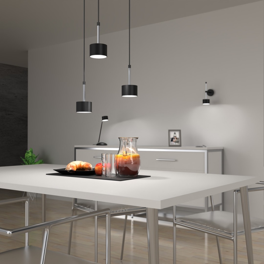 Hängeleuchte ARENA 3xGX53/11W/230V schwarz/glänzendes Chrom