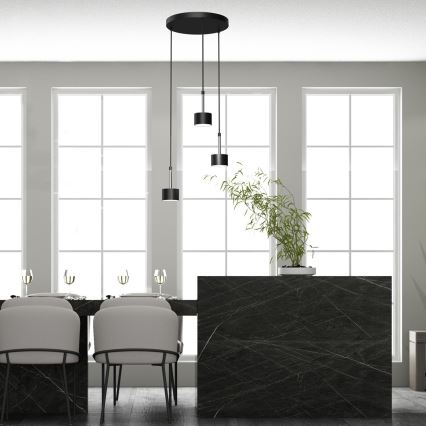 Hängeleuchte ARENA 3xGX53/11W/230V schwarz/glänzendes Chrom