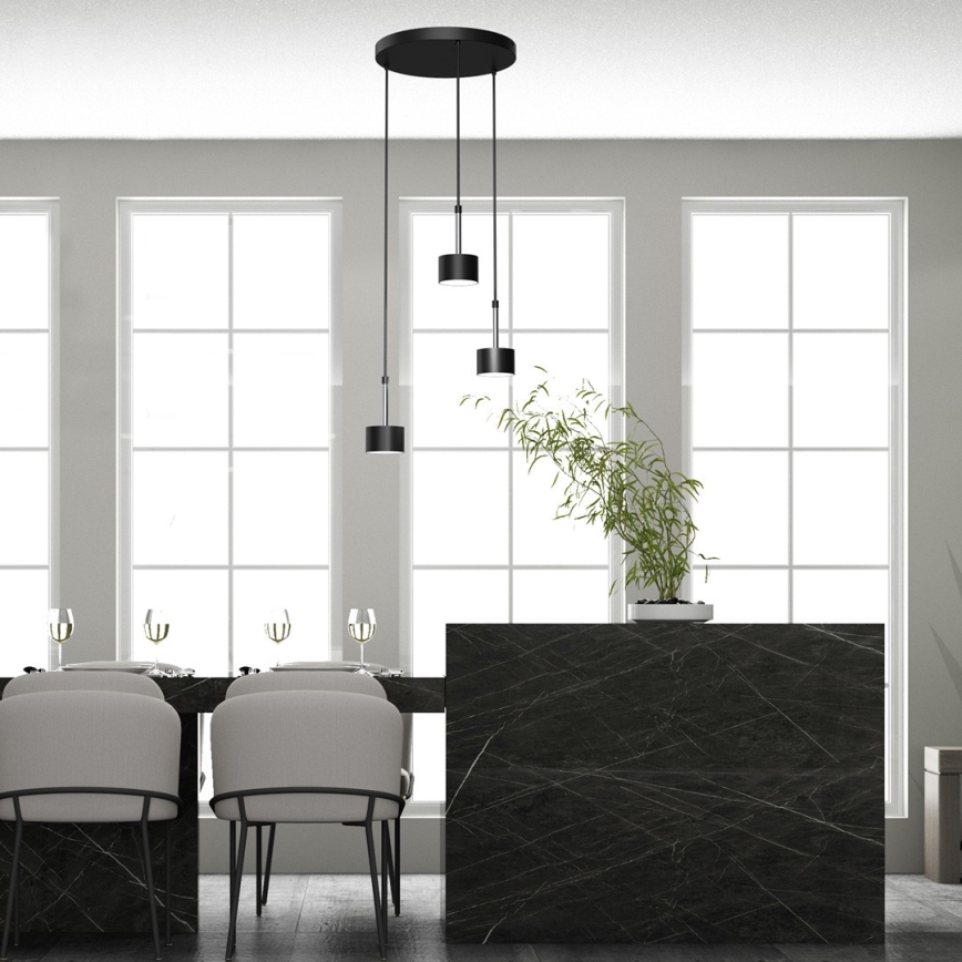 Hängeleuchte ARENA 3xGX53/11W/230V schwarz/glänzendes Chrom