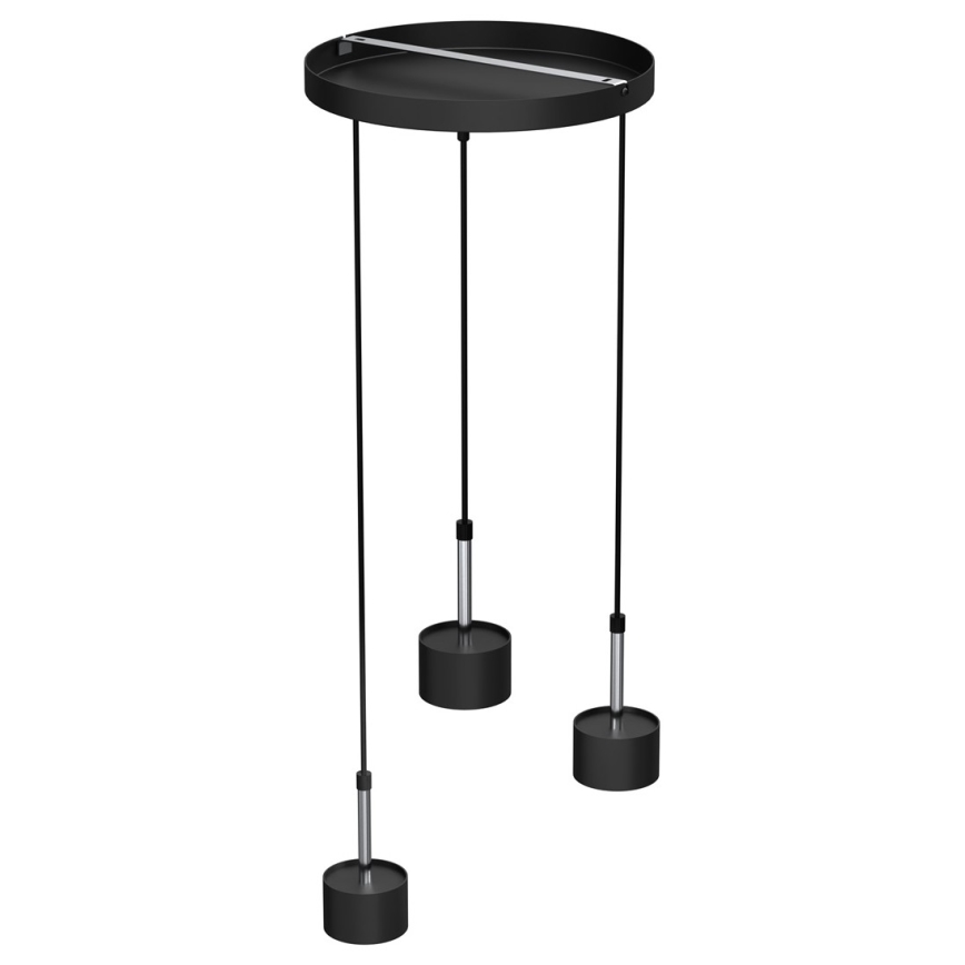 Hängeleuchte ARENA 3xGX53/11W/230V schwarz/glänzendes Chrom