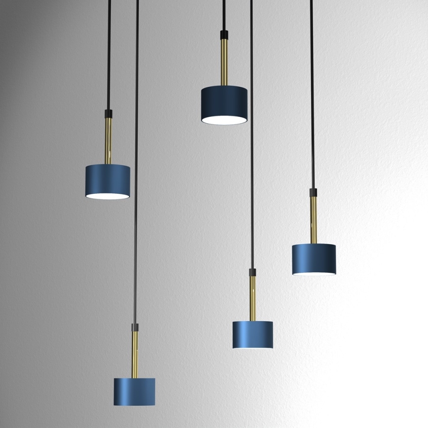 Hängeleuchte ARENA 5xGX53/11W/230V blau/gold