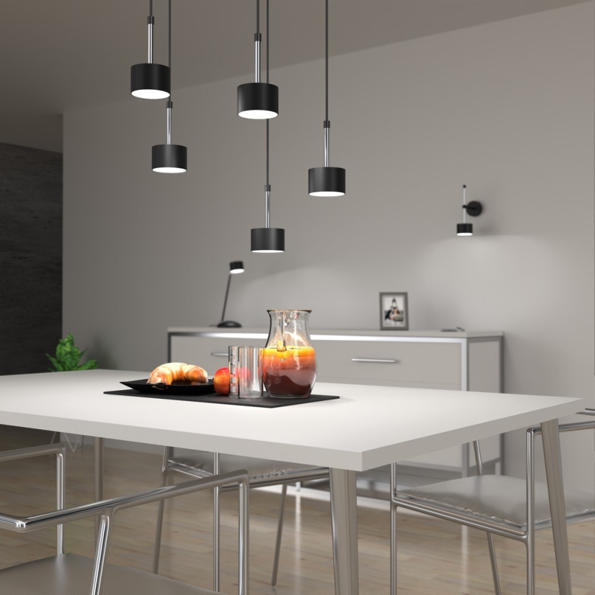 Hängeleuchte ARENA 5xGX53/11W/230V schwarz/glänzendes Chrom