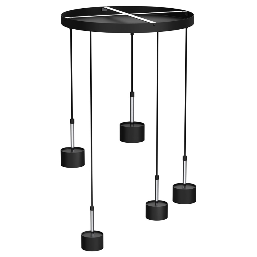 Hängeleuchte ARENA 5xGX53/11W/230V schwarz/glänzendes Chrom
