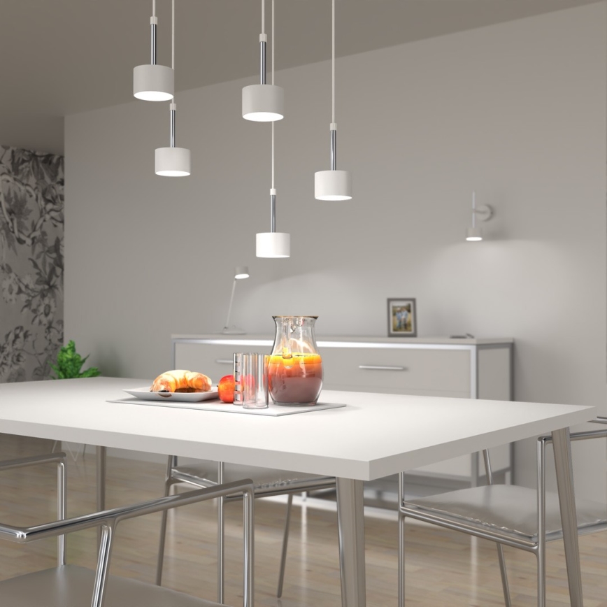 Hängeleuchte ARENA 5xGX53/11W/230V weiß/glänzendes Chrom