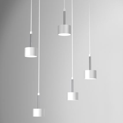 Hängeleuchte ARENA 5xGX53/11W/230V weiß/glänzendes Chrom