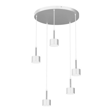 Hängeleuchte ARENA 5xGX53/11W/230V weiß/glänzendes Chrom