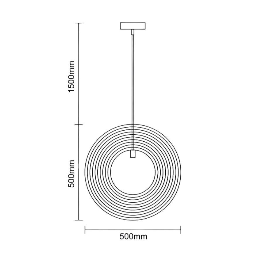 Hängeleuchte aus Holz an Kabel 1xE27/60W/230V Ø 50 cm Massiv/Furnier/Gummibaumholz