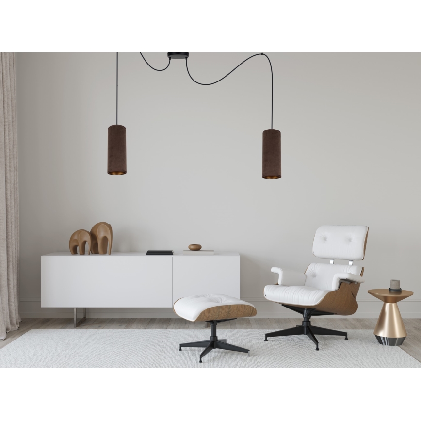Hängeleuchte AVALO 2xE27/60W/230V Spinne braun/kupfern