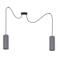 Hängeleuchte AVALO 2xE27/60W/230V Spinne grau