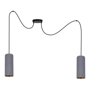 Hängeleuchte AVALO 2xE27/60W/230V Spinne grau
