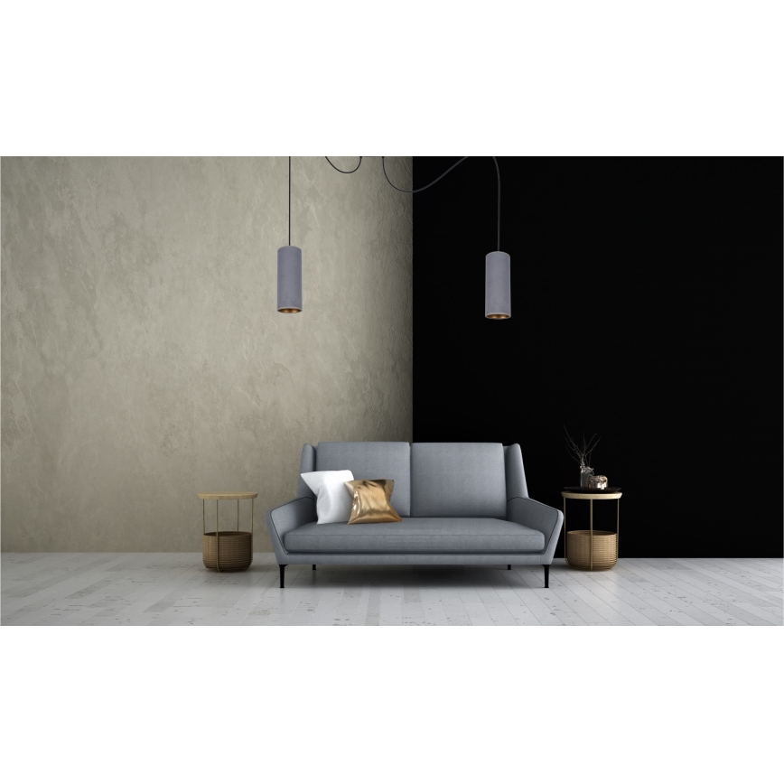 Hängeleuchte AVALO 2xE27/60W/230V Spinne grau