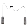 Hängeleuchte AVALO 2xE27/60W/230V Spinne grau/schwarz