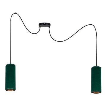 Hängeleuchte AVALO 2xE27/60W/230V Spinne grün/kupfern