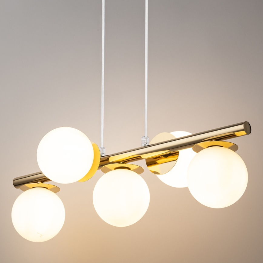 Hängeleuchte AVOLA 5xG9/12W/230V golden