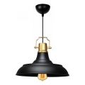 Hängeleuchte AYD mit Kabel 1xE27/40W/230V schwarz/gold