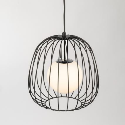 Hängeleuchte BELL 1xG9/12W/230V d 24 cm schwarz/glänzendes Chrom