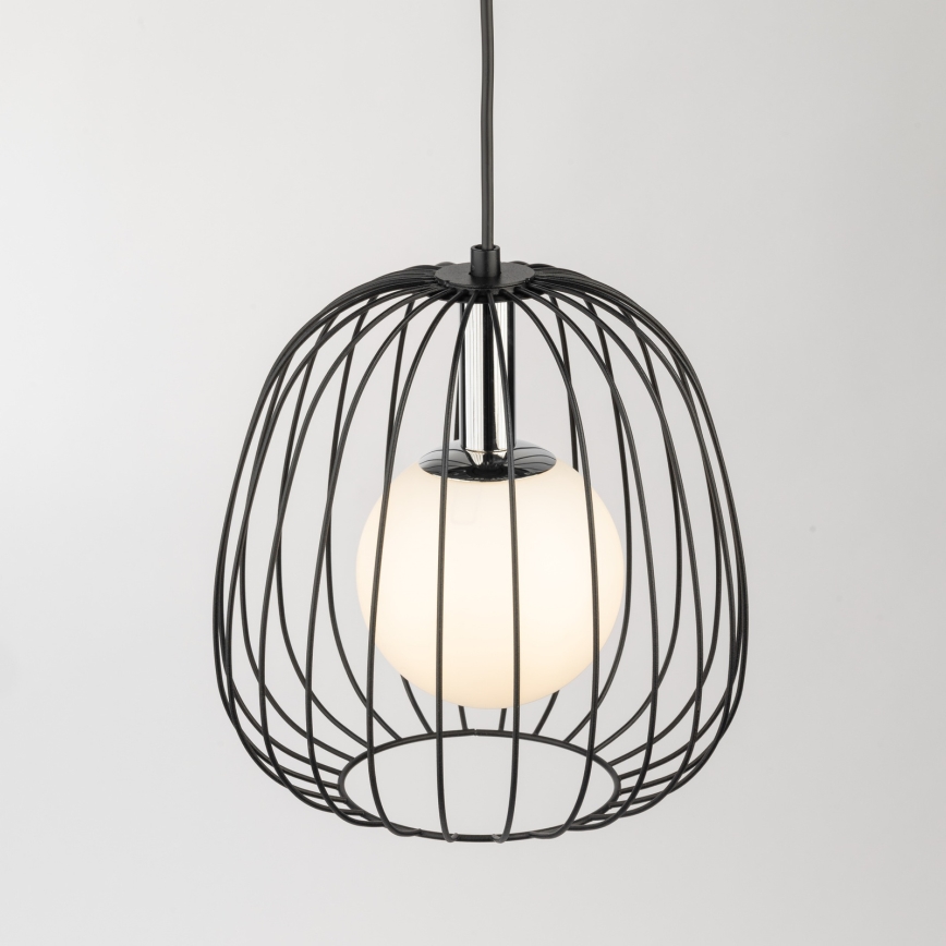 Hängeleuchte BELL 1xG9/12W/230V d 24 cm schwarz/glänzendes Chrom