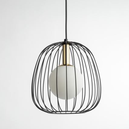 Hängeleuchte BELL 1xG9/12W/230V d 24 cm schwarz/golden