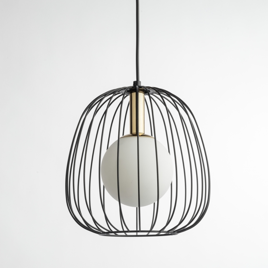 Hängeleuchte BELL 1xG9/12W/230V d 24 cm schwarz/golden
