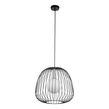 Hängeleuchte BELL 1xG9/12W/230V d 33 cm schwarz/glänzendes Chrom