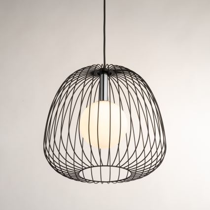 Hängeleuchte BELL 1xG9/12W/230V d 33 cm schwarz/glänzendes Chrom