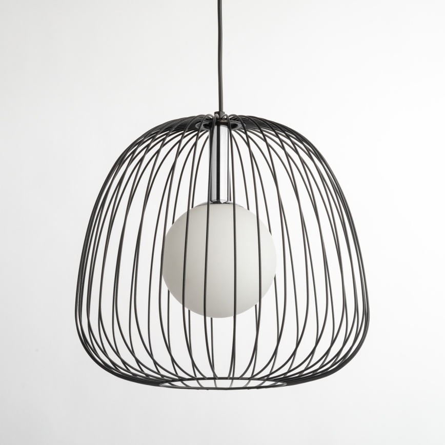 Hängeleuchte BELL 1xG9/12W/230V d 33 cm schwarz/glänzendes Chrom