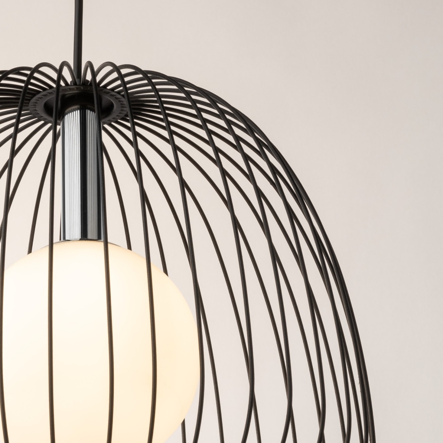 Hängeleuchte BELL 1xG9/12W/230V d 33 cm schwarz/glänzendes Chrom