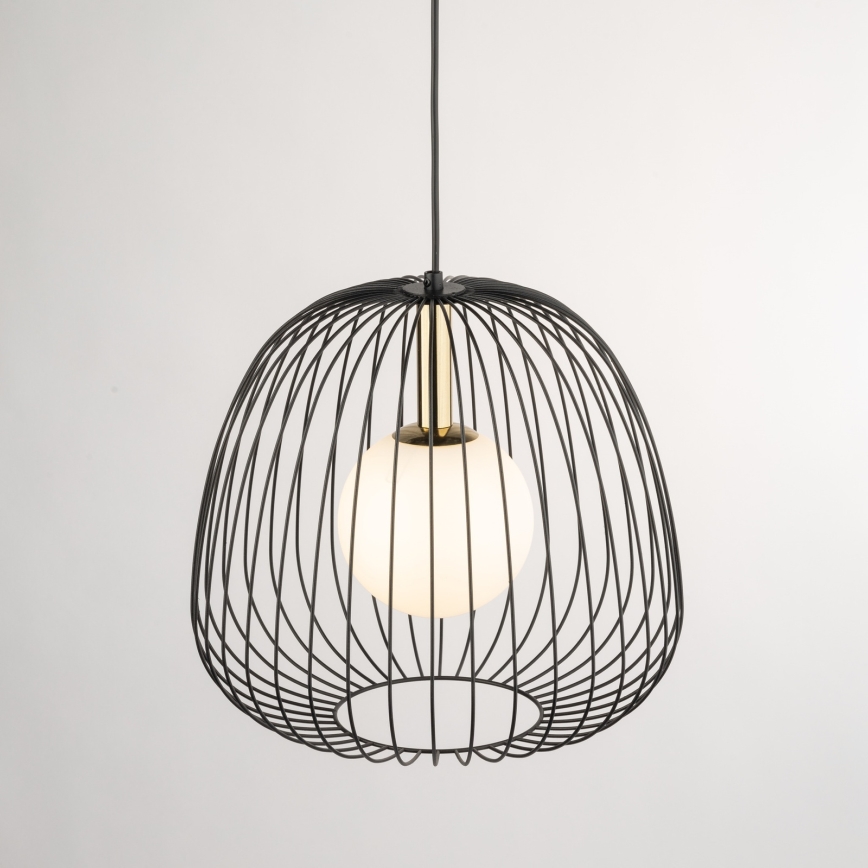 Hängeleuchte BELL 1xG9/12W/230V d 33 cm schwarz/golden