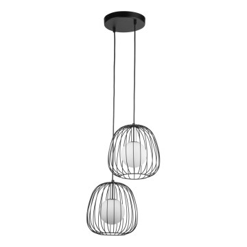Hängeleuchte BELL 2xG9/12W/230V schwarz/glänzendes Chrom