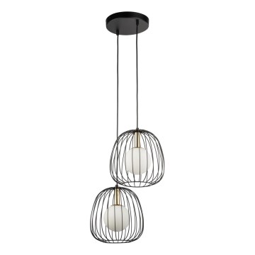 Hängeleuchte BELL 2xG9/12W/230V schwarz/golden