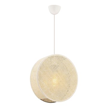 Hängeleuchte BIG DRUM mit Kabel, 1x E27/60W/230V, cremefarben