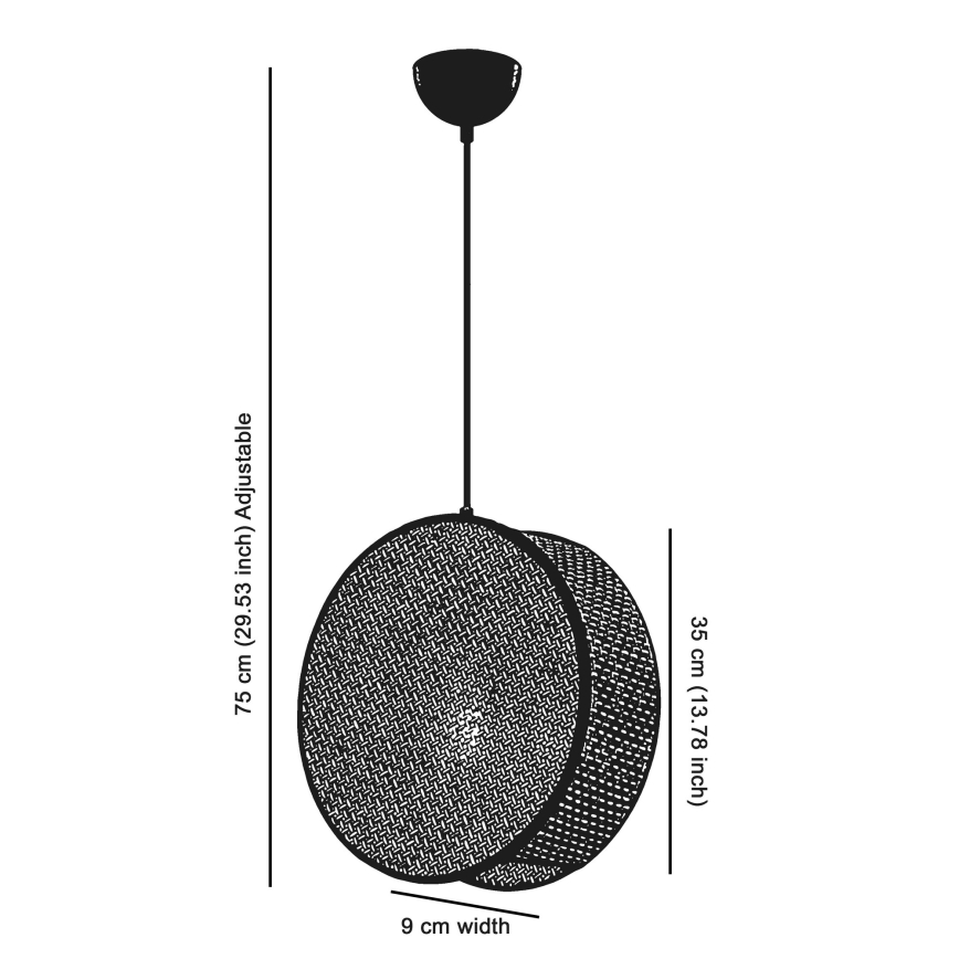Hängeleuchte BIG DRUM mit Kabel, 1x E27/60W/230V, cremefarben