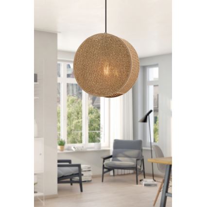 Hängeleuchte BIG DRUM mit Kabel 1xE27/60W/230V, braun