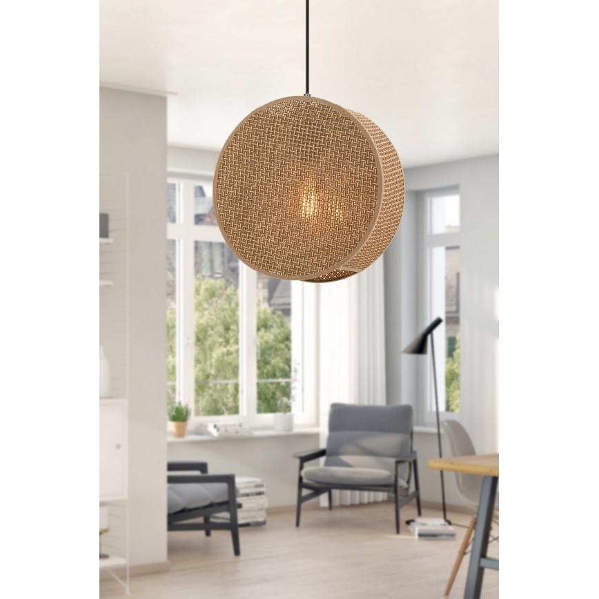 Hängeleuchte BIG DRUM mit Kabel 1xE27/60W/230V, braun