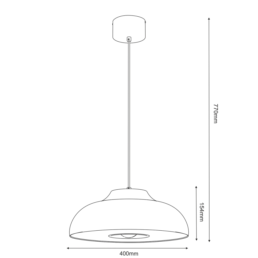 Hängeleuchte BILBAO 1xE27/15W/230V d 40 cm Messing