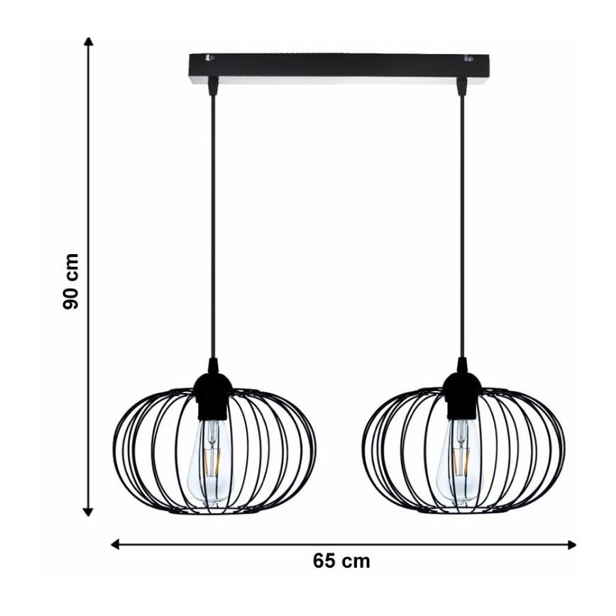 Hängeleuchte BOCCA 2xE27/60W/230V