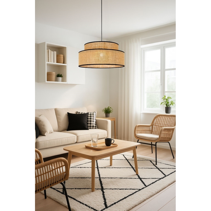 Hängeleuchte BOHO 1xE27/60W/230V beige