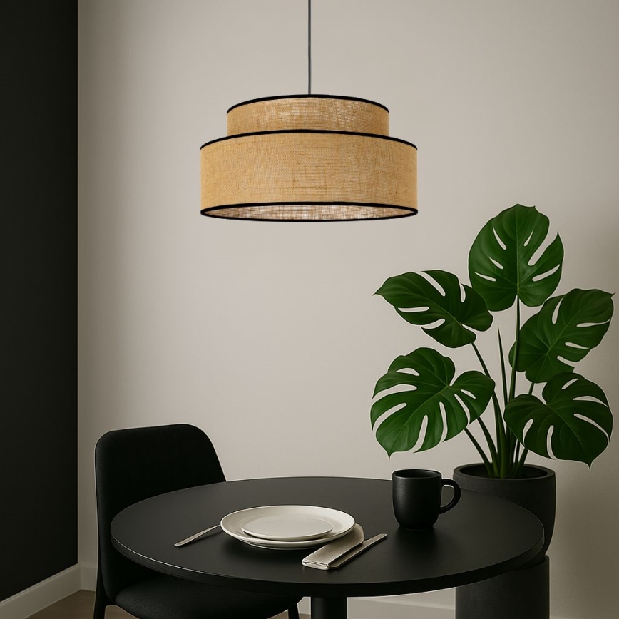 Hängeleuchte BOHO 1xE27/60W/230V beige