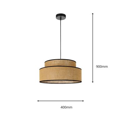 Hängeleuchte BOHO 1xE27/60W/230V beige