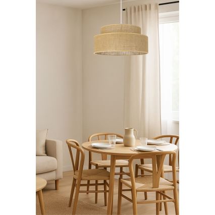 Hängeleuchte BOHO 1xE27/60W/230V beige