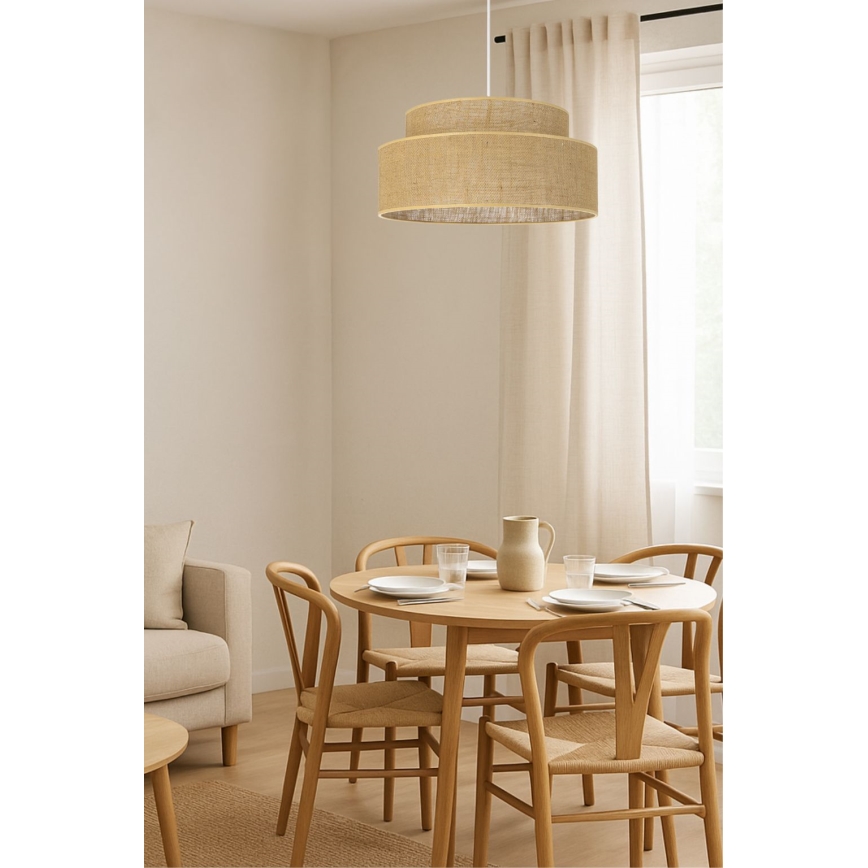 Hängeleuchte BOHO 1xE27/60W/230V beige