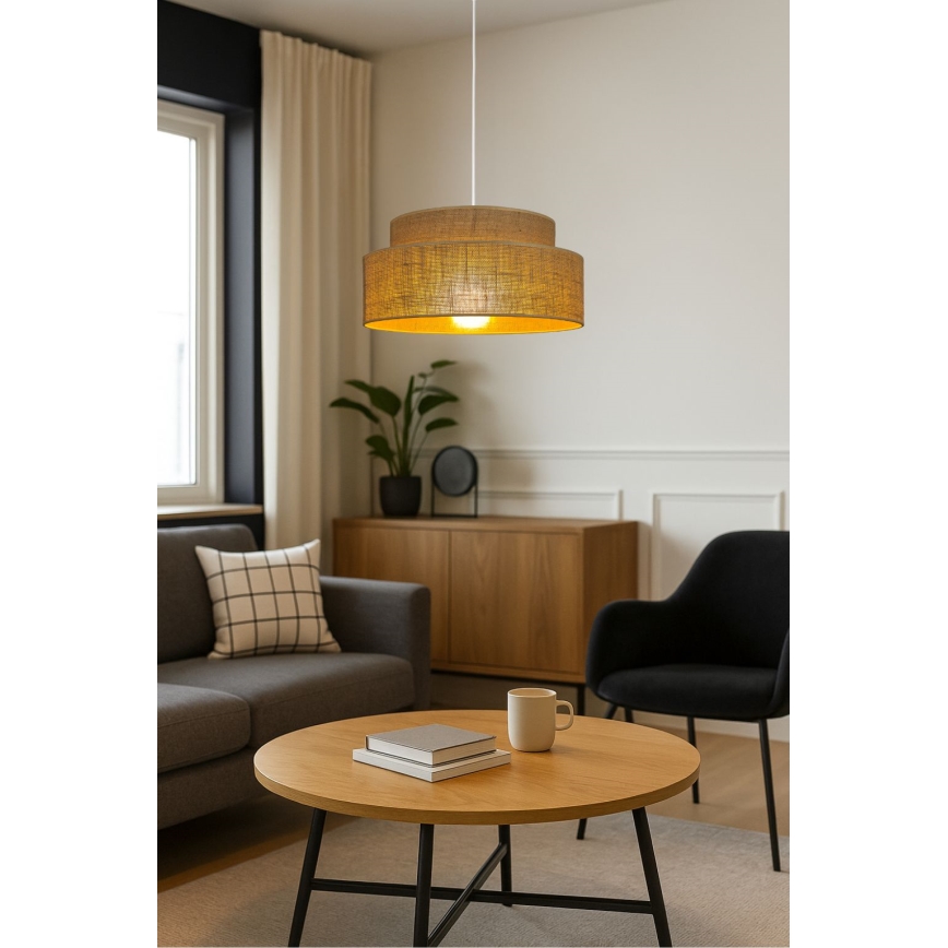 Hängeleuchte BOHO 1xE27/60W/230V beige