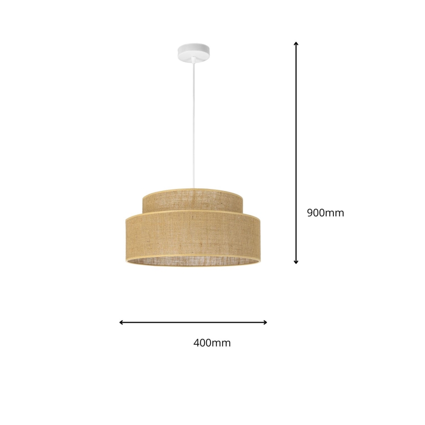 Hängeleuchte BOHO 1xE27/60W/230V beige