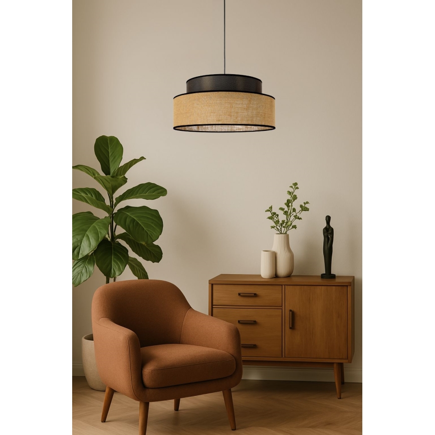 Hängeleuchte BOHO 1xE27/60W/230V braun/beige